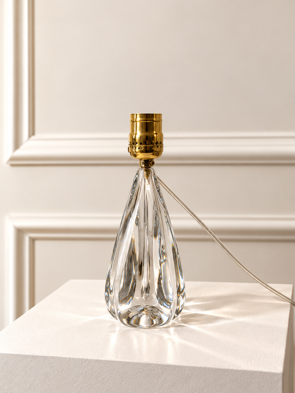 Antique French "Cristal" Table Lamp