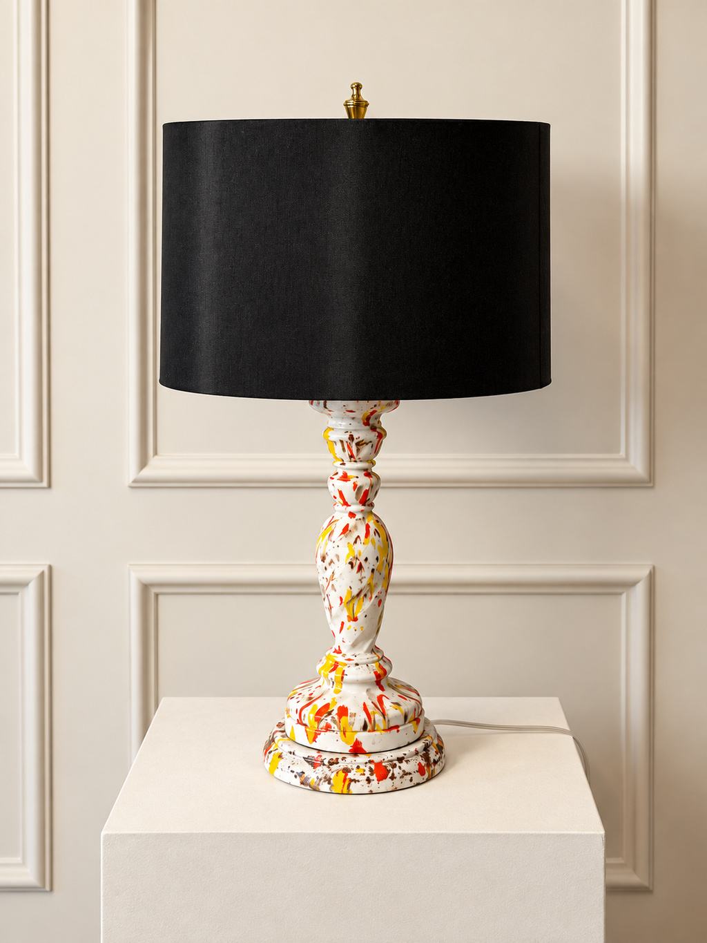 Vintage Mid-Century Modern Speckled Table Lamp