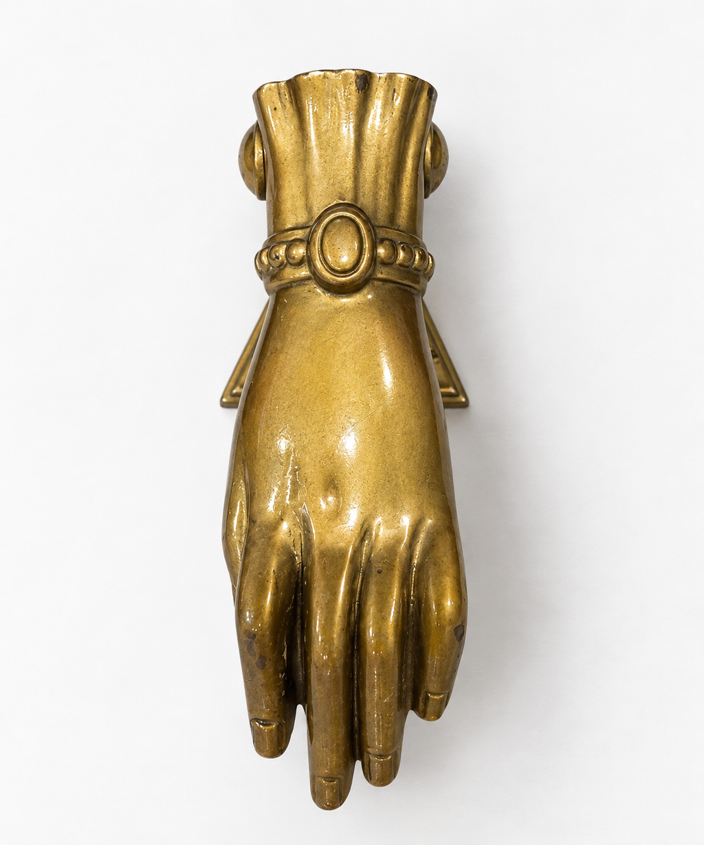 Victorian Brass Hand Door Knocker