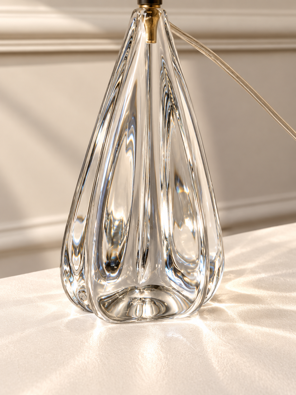 Antique French "Cristal" Table Lamp