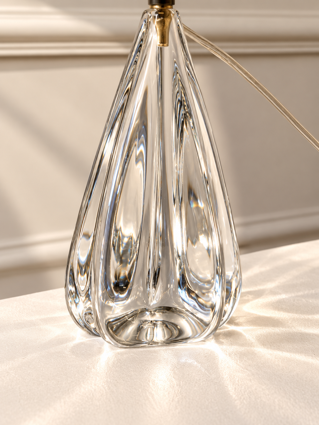 Antique French "Cristal" Table Lamp