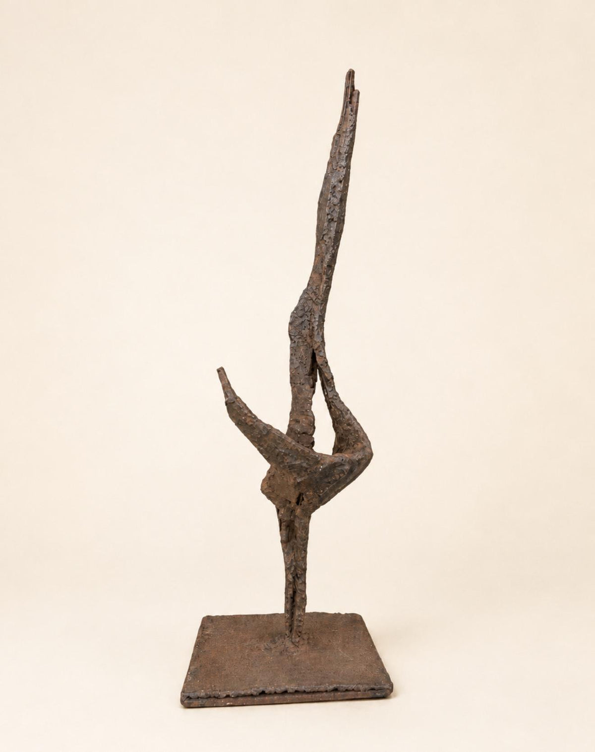 French Antique Brutalist Metal Sculpture