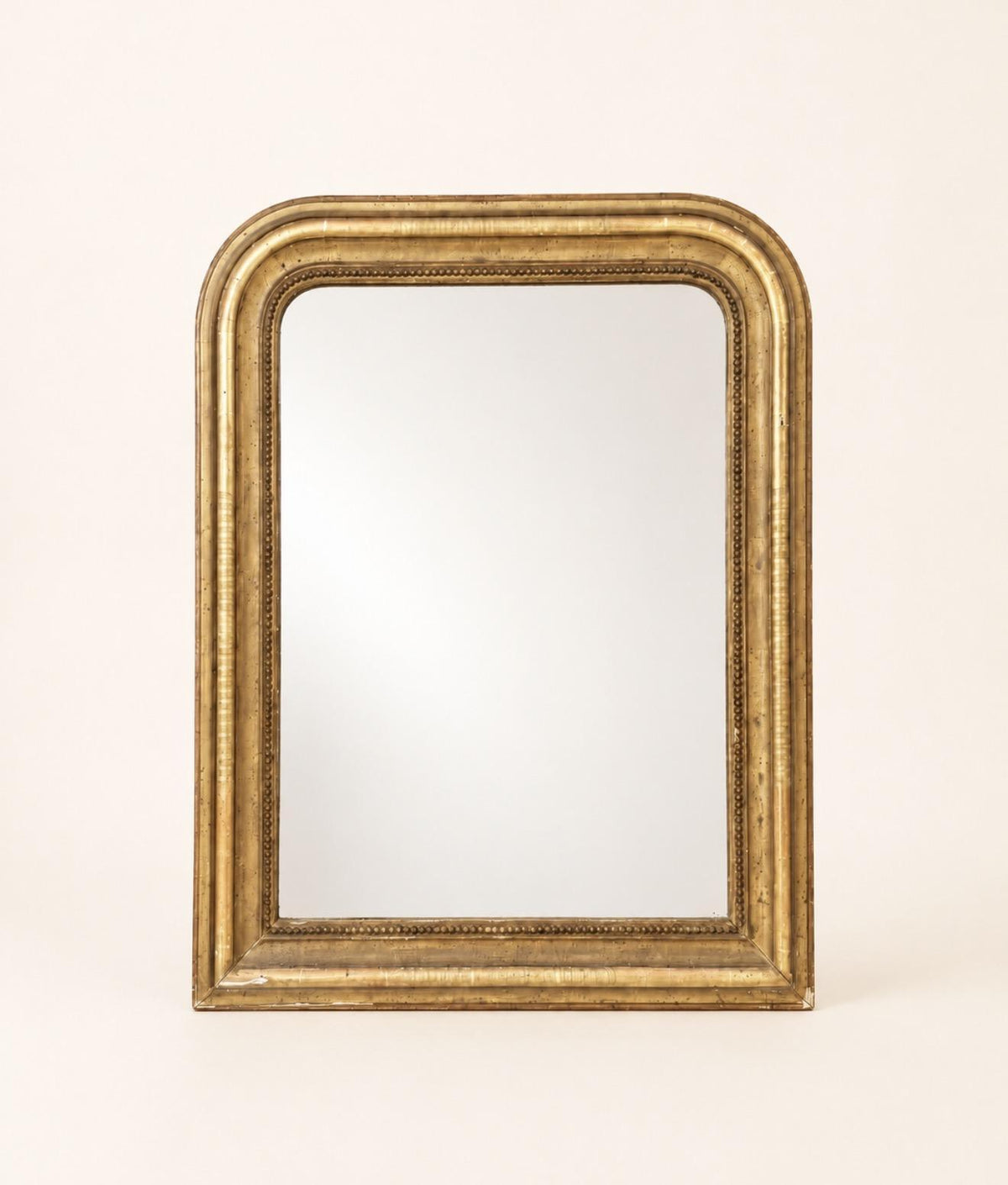 French Antique Gilt Arched Mirror