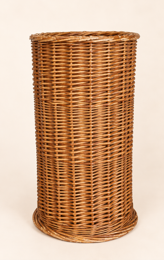 Antique French Wicker Umbrella Basket